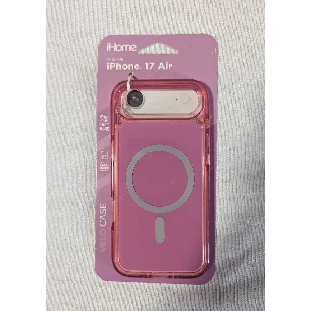 iHome VELO Case for iPhone 17 Air Pink MagSafe Clear Protective Cover NIB